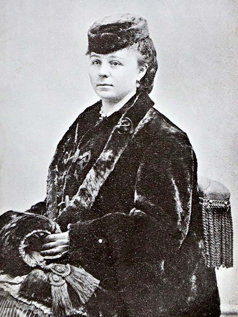 Margaret Ackerman Crosby in furs