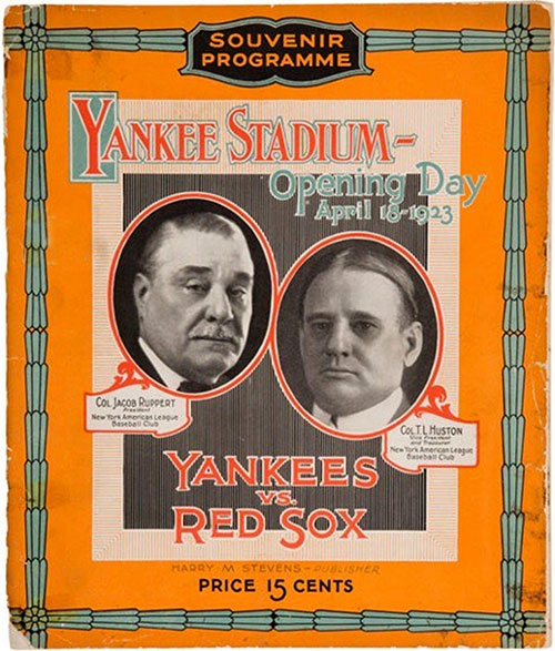 Yankee Stadium program cover